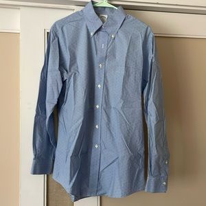 Brooks Brothers 16-4/5 Regent in Chambray with embroidered dots
